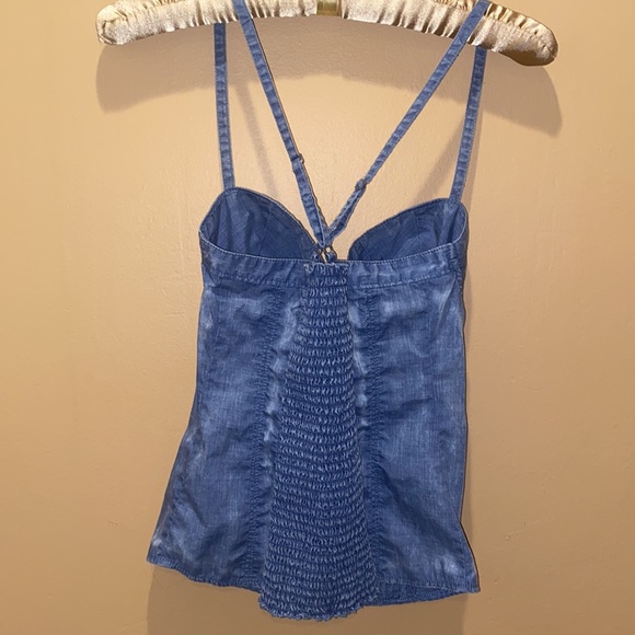 GUESS Denim Bustier Tank Top - Picture 2 of 5
